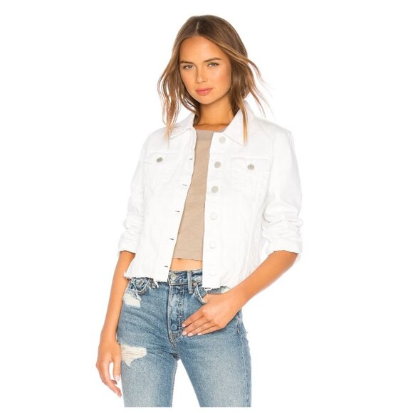 Blank NYC Lightbox White Denim Jacket sz M - Picture 1 of 7